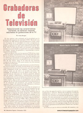 Grabadoras de Televisión - Diciembre 1978