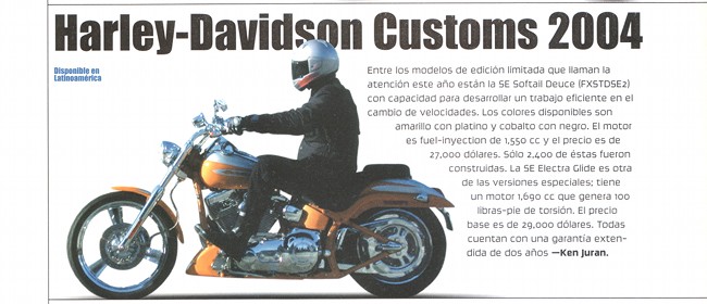 Harley-Davidson Customs 2004 - Mayo 2004