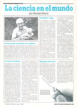 La ciencia en el mundo - Agosto 1986