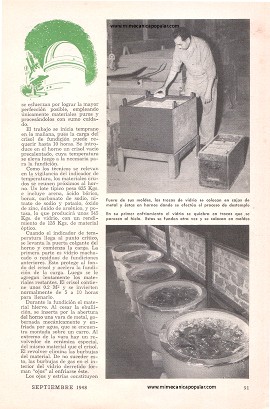 Fabricación de Vidrio Óptico - Septiembre 1948