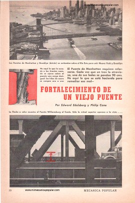Fortalecimiento de un Viejo Puente - Abril 1956