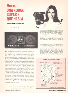 Una Kodak Super 8 que habla - Enero 1974