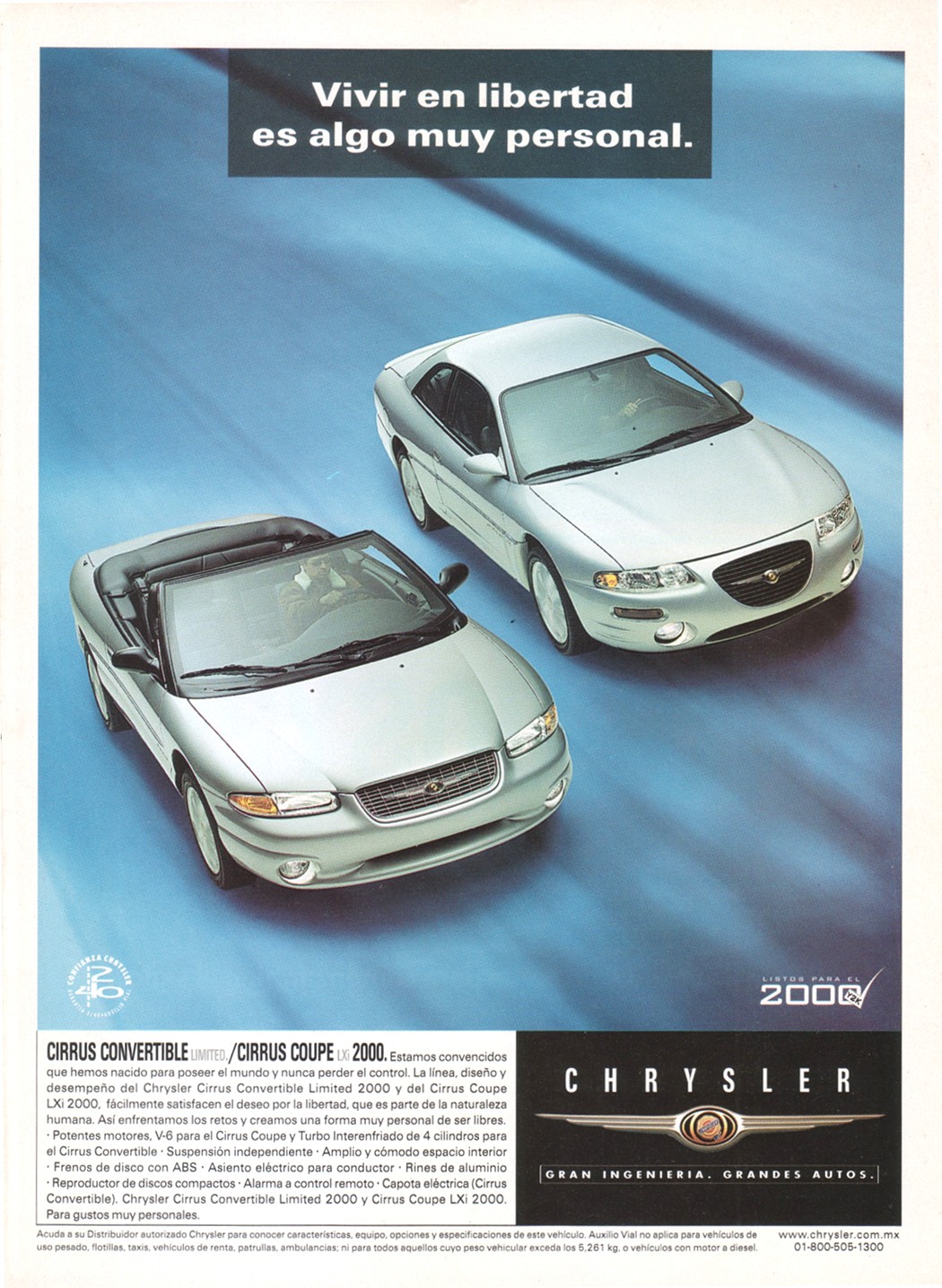 Publicidad - Chrysler Cirrus - Noviembre 1999