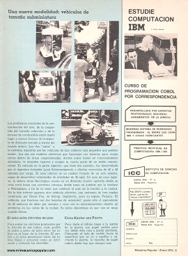 Una nueva modalidad: vehículos de tamaño subminiatura - Enero 1974