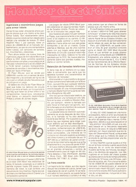 Monitor electrónico - Septiembre 1984
