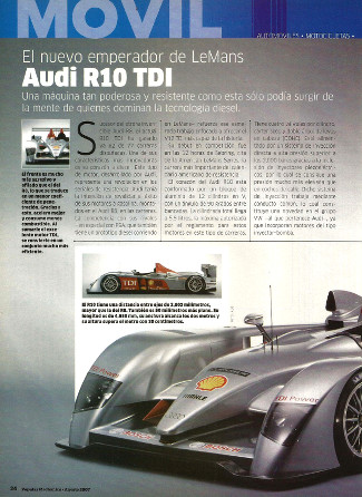 Audi R10 TDI - Agosto 2007