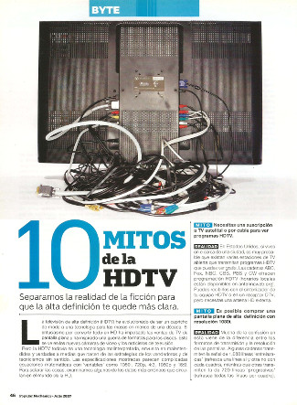 10 MITOS de la HDTV - Julio 2007