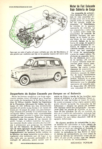 Motor de Fiat Colocado Bajo Cubierta de Carga - Marzo 1961
