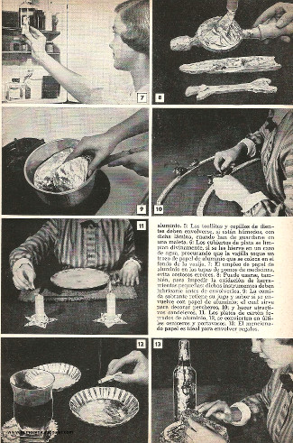 El papel de aluminio en el hogar - Febrero 1954