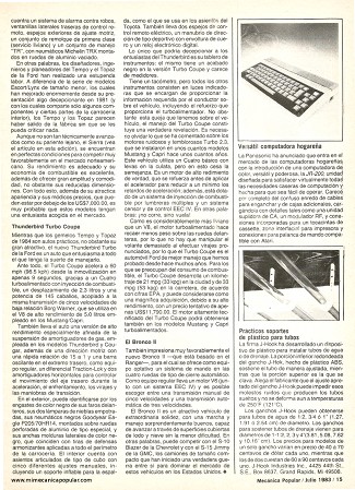 Ford, potencia, economía y comodidad - Julio 1983