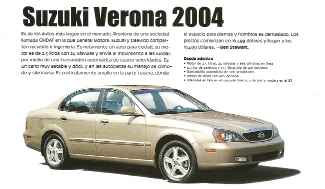 Suzuki Verona - Enero 2004