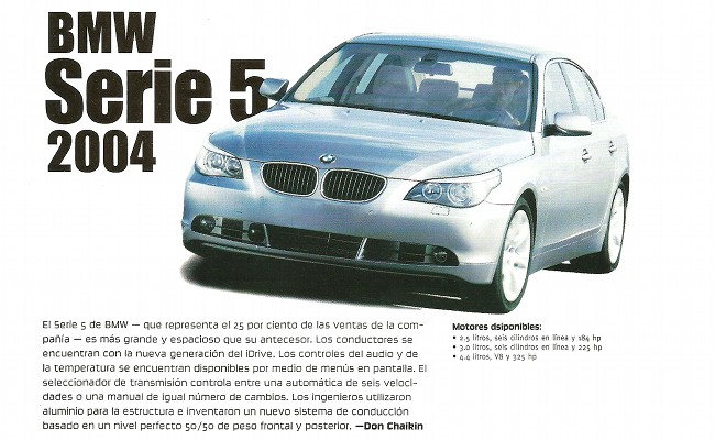BMW Serie 5 2004 - Septiembre 2003