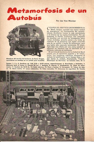 Bomberos - Metamorfosis de un Autobús - Agosto 1957