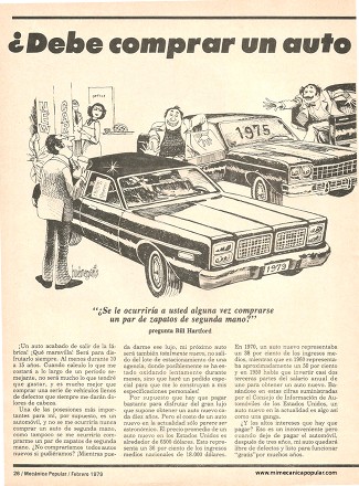 ¿Debe comprar un auto nuevo o de uso? - Febrero 1979