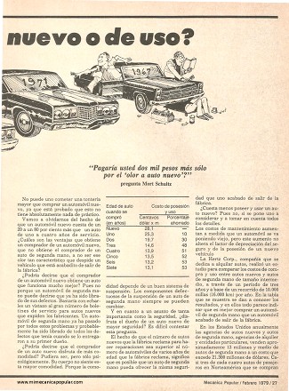 ¿Debe comprar un auto nuevo o de uso? - Febrero 1979