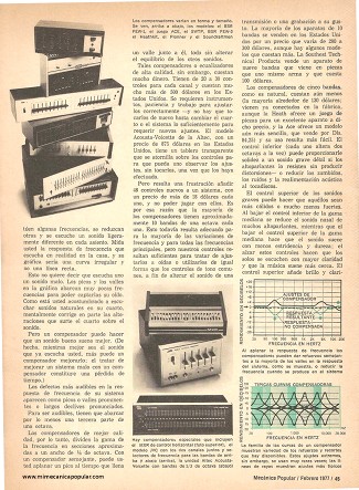 Los ecualizadores y sus ventajas - Febrero 1977