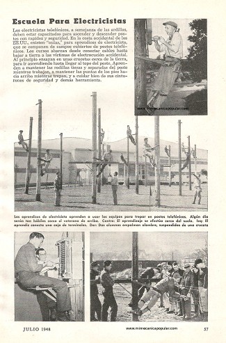 Escuela Para Electricistas - Julio 1948