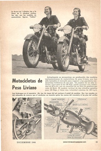Motocicletas Indian de Peso Liviano - Diciembre 1948