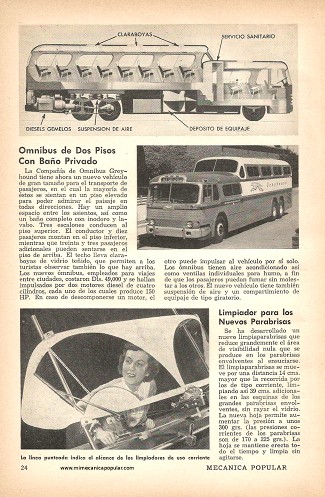 Ómnibus de dos pisos con baño privado - Noviembre 1954