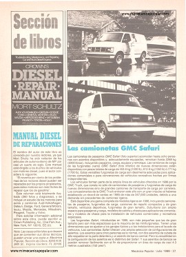 Las camionetas GMC Safari - Julio 1986