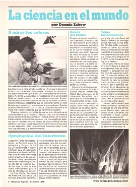 La ciencia en el mundo - Diciembre 1986