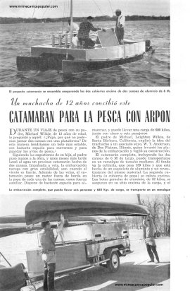 Catamarán para la pesca con arpón - Noviembre 1953