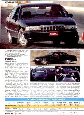 Chevrolet Caprice vs Ford Crown Victoria - Octubre 1990