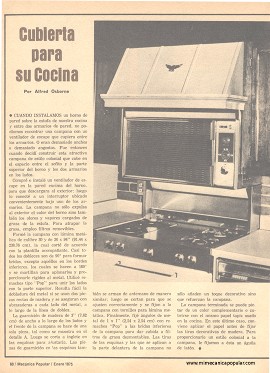 Cubierta para su Cocina - Enero 1975