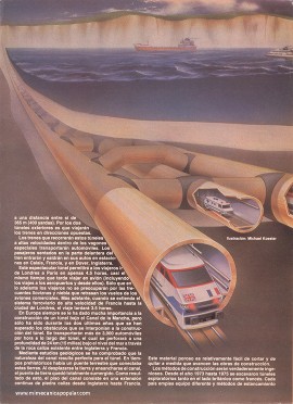 El túnel entre Inglaterra y Francia - Enero 1987