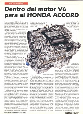 Dentro del motor V6 para el Honda Accord - Marzo 1995