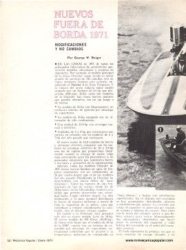 Motores Fuera de Borda 1971 - Enero 1971
