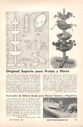 Original Soporte para Frutas y Flores - Octubre 1956
