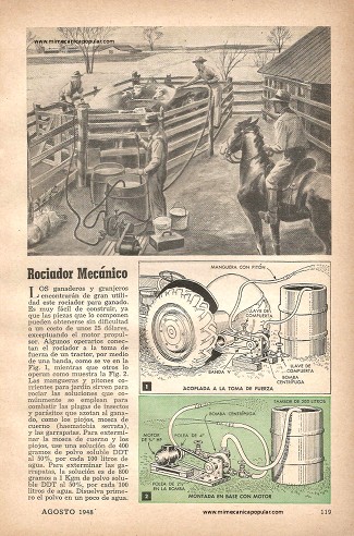 Rociador Mecánico - Agosto 1948