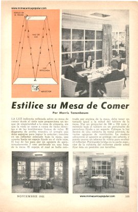 Estilice su Mesa de Comer - Noviembre 1951