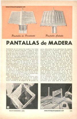 Pantallas de Madera para Lámparas - Noviembre 1951