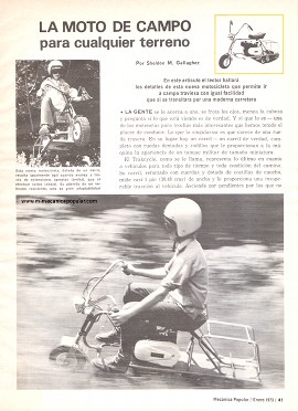 La Moto de Campo para cualquier terreno - Enero 1973