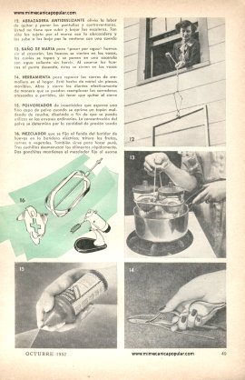 Novedades para el Hogar - Octubre 1952