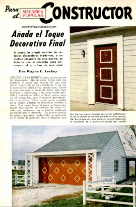 Añada el Toque Decorativo Final - Mayo 1952