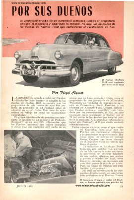 El Pontiac 1952 visto Por Sus Dueños -Julio 1952