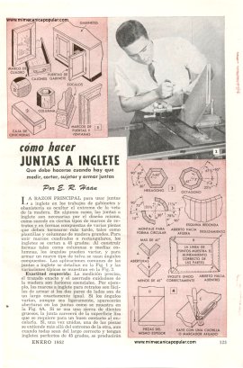 Cómo hacer JUNTAS A INGLETE - Enero 1952