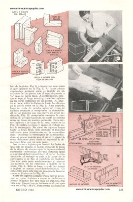 Cómo hacer JUNTAS A INGLETE - Enero 1952