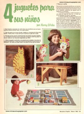 4 juguetes para sus niños - Marzo 1982