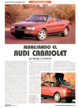 Manejando el Audi Cabriolet -Agosto 1994