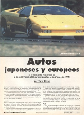Autos japoneses y europeos - Marzo 1992