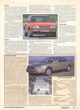 Autos japoneses y europeos - Marzo 1992
