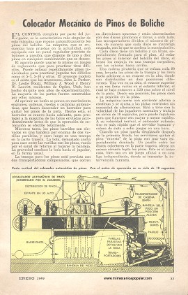 Colocador Mecánico de Pinos de Boliche - Enero 1949