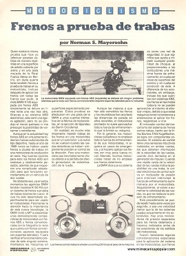 Frenos a prueba de trabas ABS en motocicletas - Noviembre 1988