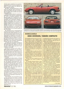 Informe de los dueños: Mazda Miata - Junio 1991