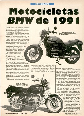 Motocicletas BMW de 1991 - Abril 1991