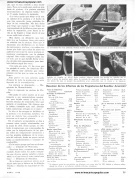Informe de los propietarios: Rambler American -Abril 1968